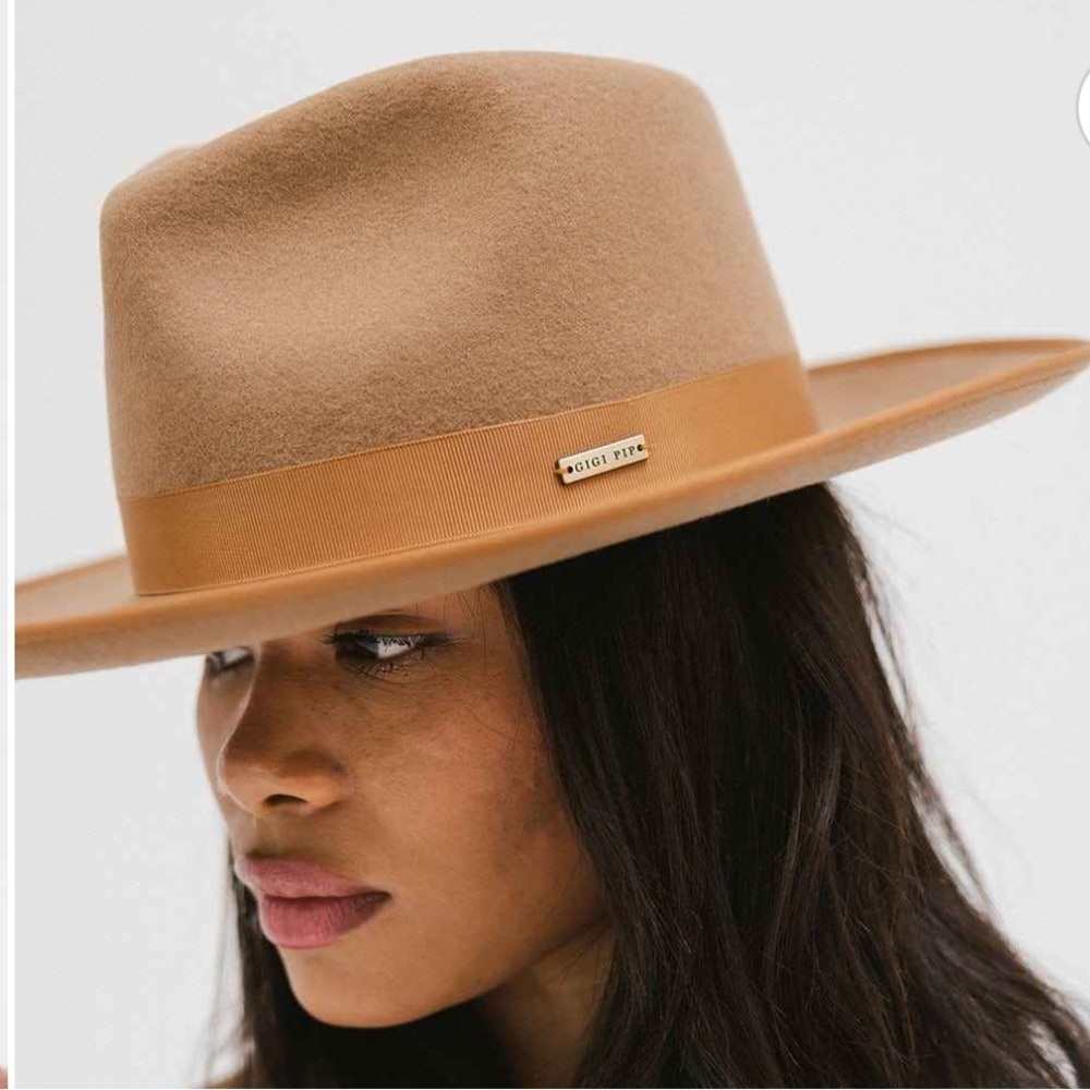 Gigi Pip “Monroe Rancher Fedora” Wool Hat In Brown Size S/M Excellent Condition! - Picture 3 of 15